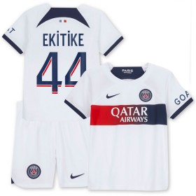 Nogometni Dresovi Paris Saint-Germain Ekitike 44 Dječji Gostujući 2023-24 Kratkih Rukava